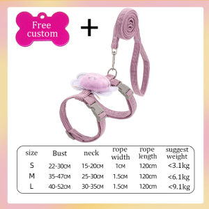 Pet Id Tag Cat Harness & Leash Set Cats Escape Proof Adjustable Kitten Harness for Large Small Cats Lightweight Soft Walking Travel Petsafe Harness
