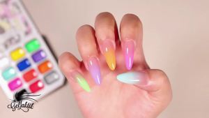 12 Color Patting Gel Polish Pallete Kit Ombre Painting Mani No Wipe Nail Pating/Paint/Art UV Gel Easy to Use DIY/Stamping Bright Colors Great Gift for Beginner/Professional Stickers