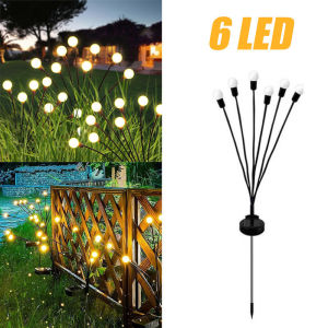 SG Ready Stock Landscape Light Solar Firefly Lights Outdoor Waterproof LED Garden Light Flower Pot Decoration Light