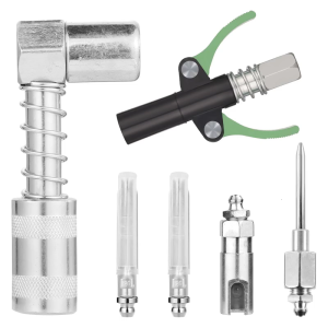Professional Grease Fitting Accessories Set 90° Angled Coupler High Pressure Resistance For Industrial Maintenance Tool