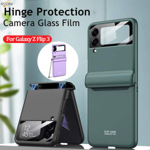 【Kèm Bút + Phim Ống Kính】kisscase Cho Galaxy Z Flip 3 Kèm Bút Ốp Bảo Vệ Toàn Bộ Ống Kính Cường Lực Gập Được Tích Hợp Màng Từ Tính Kèm Bút Ốp Điện Thoại Cho Samsung Galaxy Z Flip 3 Ốp Điện Thoại