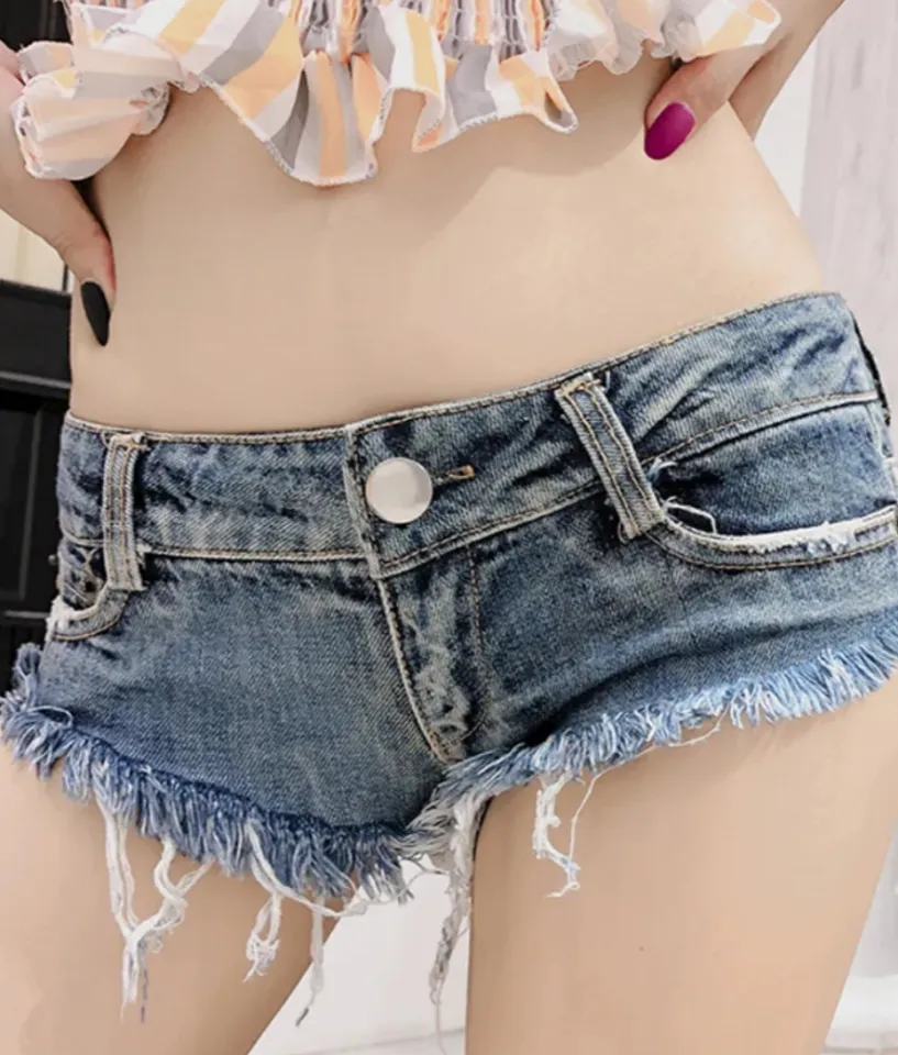 M&GS Women mini denim short sexy low waist denim micro shorts women party  clubwear