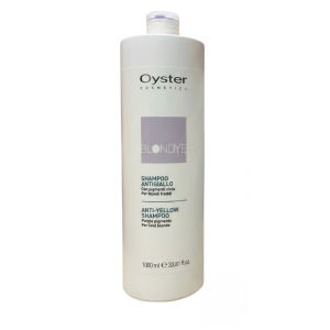 Hấp Dầu Tím Khử Vàng Oyster Blondye Anti Yellow Mask 1000ml Ý Giữ Blonde Lạnh Phục Hồi Tóc Tẩy