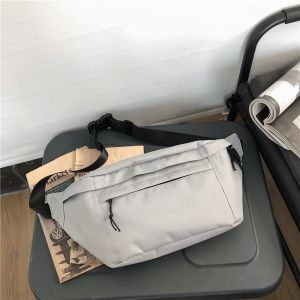 Ayuqi® Large Capacity Functional Chest Bag Canvas Crossbody Bag Fashion Waist Bag Shoulder Bag