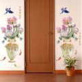 Decal dán tường bình hoa sen SK9328. Dễ dàng thi công và tháo bỏ phù hợp dán trên tất cả các bề mặt nhẵn mịn. 