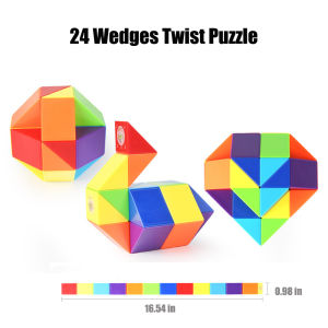 Kids Educational Toys Twist Snake Cube Puzzle 24/36/48/60/72 Wedgets Twist Puzzle Brain Teaser Toys Family Games Birthday Party Favors