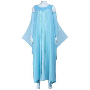 Star Wars cos Clothing Amidala Padmé-style blue long dress Halloween costume dress