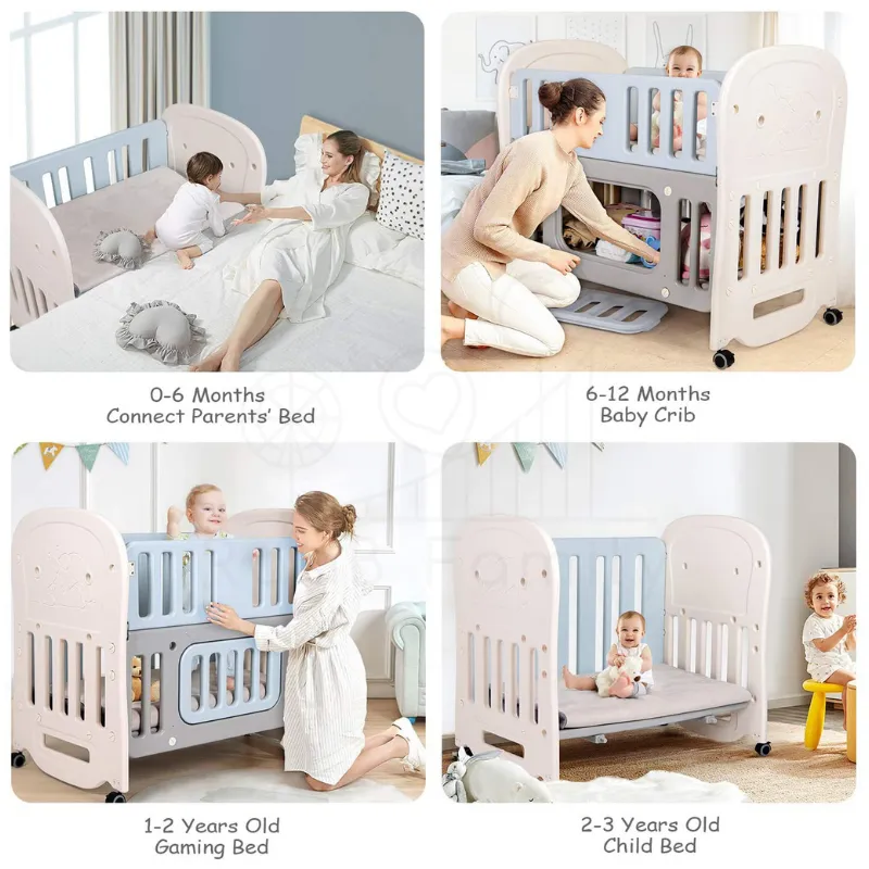 Baby cot with rocker best sale