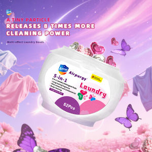 3 Boxes (52 Beads) Airpurgy Laundry Gel Beads - Pink Fragrance Enhances Flavor Eliminates Odors Low Foam Easy to Float