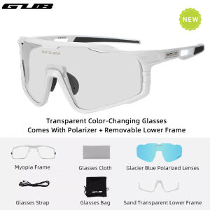 GUB New Cycling Glasses Men Women Spring Summer High Strength Dual Use Day Night Polarizing Lenses Photochromic Bike Windproof UV400 Eyewear Goggle Outdoor Sports Glasses Sunglasses
