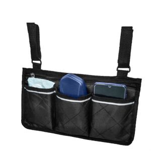 5 Colors Wheelchair Bag Bag Armrest Side Organizer Storage Bag With Reflective Stripes