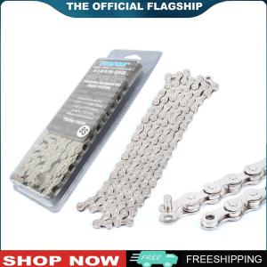 【New Arrival】 6-7-8/9/10 Speed Variable Speed Chain Anti-rust Cycle Chain ป้องกันการกัดกร่อนโซ่จักรยาน Master Links Silver Electroplated สำหรับจักรยานเสือหมอบ