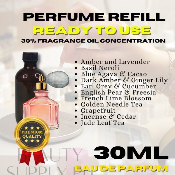 30ml Luxury J Ready To Use Perfume Refill For Men and Women Long Lasting Fragrance