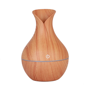 Humidifier Diffuser atomizer aromatherapy air humidifier for room vase wood grain LED ultrasonic（No Oil)