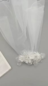 Elegant Bridal Veil With Comb Double Layer Veil Bridal Headpiece Wedding Accessory Fashionable Wedding Veil