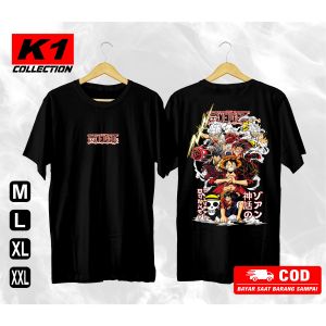 Kaos Printing One Piece "Luffy All Gears" | Kaos Pria | Kaos size M L XL XXL XXXL