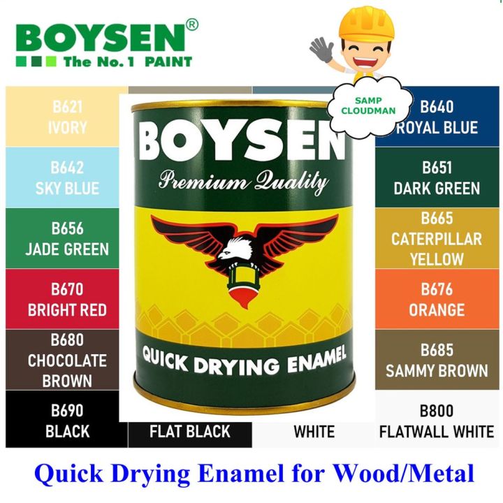 【High Quality】 Boysen Quick Drying Enamel QDE for Wood / Metal 1 Liter ...