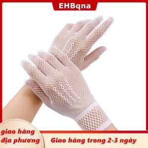 [COD] EHBqna 3PF Ship within 24 hours 1 cặp Hot Bán Fishnet lưới Găng tay thời trang phụ nữ Phụ Nữ Cô Gái găng tay bảo vệ ren phụ nữ thanh lịch phong cách Găng tay màu đen và trắng