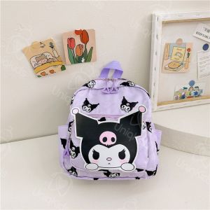 Uniqkids Kuromi and Hello Kitty Fashion Kids Waterproof Backpacks School Bag Light Color Design for Kids