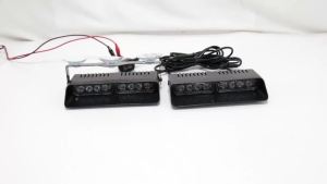 2-in-1 LED Car Front Strobe Lights For Flash Warning Lamp Windshield Bar 16 Beads Amber White Auto Light Assembly For Car