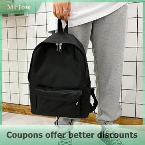 【MPJow】 Korean Fashion Solid Backpack Student Schoolbag Women Men Large Capacity Travel Bag Fashion Backpack