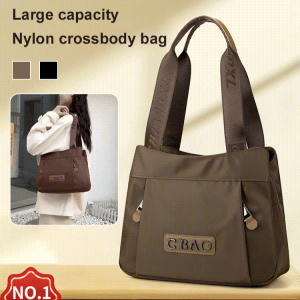 Womens Nylon Large Capacity Shoulder Bag Waterproof and Durable Portable Hand-held Crossbody Bag