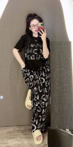 SET BỘ THUN TĂM LẠNH ỐNG RỘNG SUÔNG ĐI CHƠI ÁO THUN IN CHỮ ĐI HỌC ĐI LÀM ĐI CHƠI-INCHU