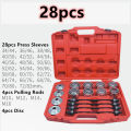 28pcs Car Universal Bush Bushes Bushing Bearing Puller Removal Insertion Installation Tools Set Press Pull Sleeve Kit. 
