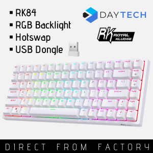 RK84 Bluetooth or Wired Mechanical Gaming Keyboard Hot Swappable Royal Kludge Wireless
