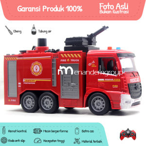 Mainan Mobil Remot Kontrol RC Truk Pemadam Kebakaran Semprot Premium Sirine LED