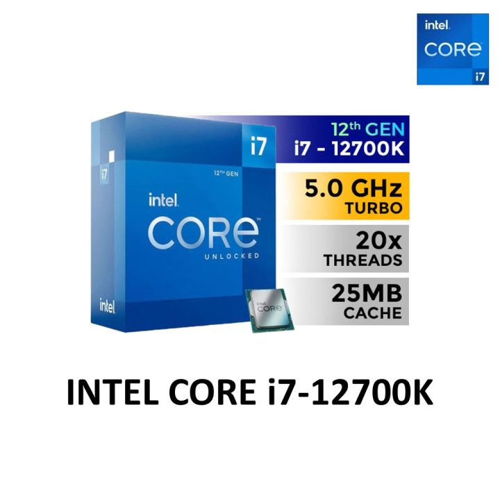 INTEL CORE I7 12700K / 12700KF 3.6GHZ 25MB CACHE PROCESSOR LGA1700 CPU ...