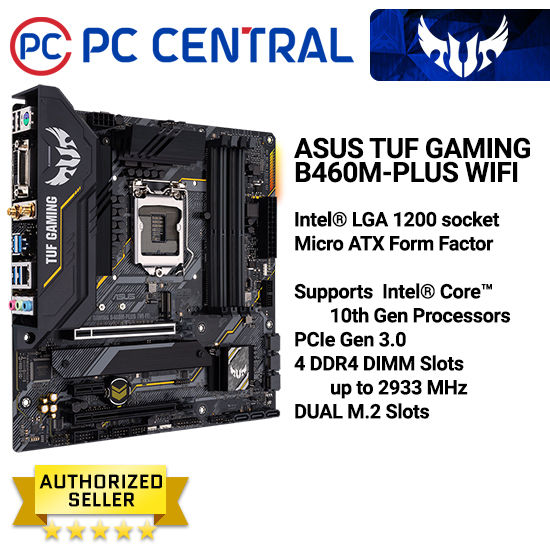 ASUS TUF B460M Plus Gaming WIFI LGA 1200 DDR4 Gaming Motherboard