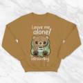 Leave Me Alone Size M - XXL Crewneck Sweater Wanita Lucu Ala Korea. 