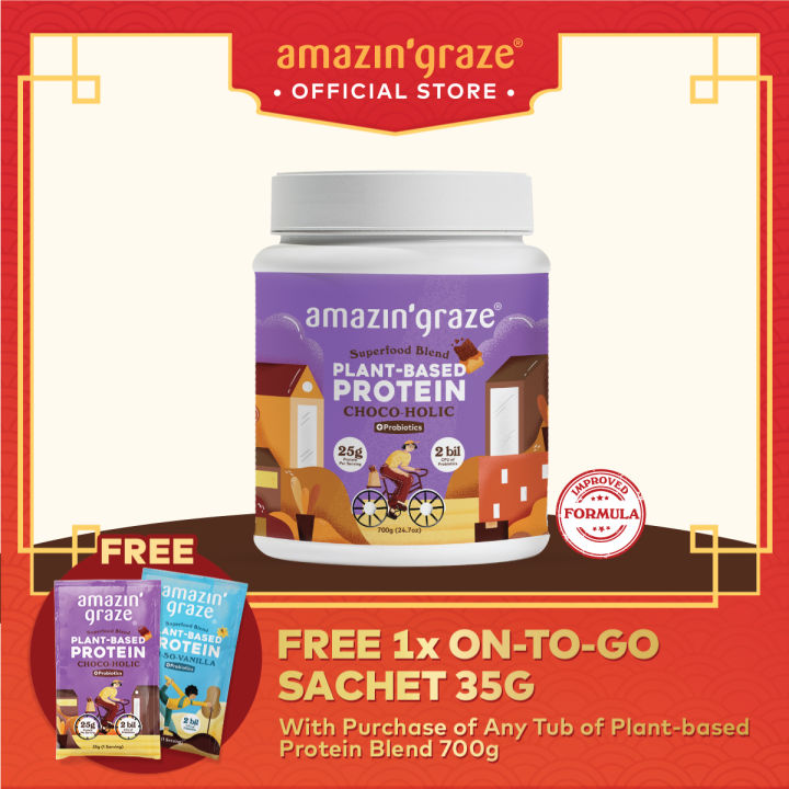 Amazin' Graze Chocoholic Protein Blend 700g Tub Lazada