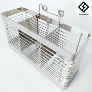 Ống đũa INOX 304 cao cấp 1/2/3 ngăn ống đựng muỗng (thìa) đũa nhỏ gọn dụng cụ nhà bếp tiện lợi