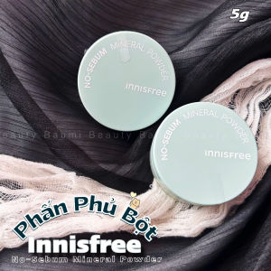 Phấn phủ bột trong suốt kiềm dầu lâu trôi Innisfree No Sebum Mineral Powder 5gr - Hàn Quốc