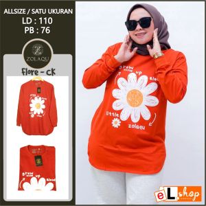 KAOS ZOLAQU TERBARU 2024 BAJU WANITA LENGAN PANJANG ATASAN JUMBO SEMI TUNIK OFFICIAL STORE AGEN RESMI