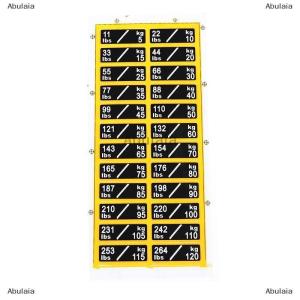 [COD] Abulaia สติกเกอร์น้ำหนัก1แผ่นป้ายสำหรับอุปกรณ์ยิมอุปกรณ์อุปกรณ์อุปกรณ์ Power LABEL