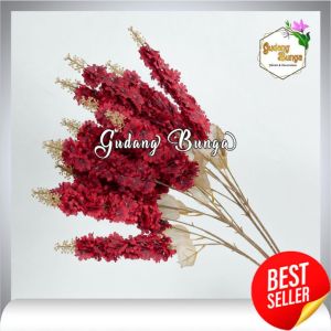 Delphinium Spring Cabang 3 Tangkai Panjang Artificial Bunga Hyacinth Imitasi Flower Tanaman Palsu Hiasan Dekorasi Pelaminan Pernikahan Aksesoris Ruangan Cafe Rumah Ruang Tamu Artifisial Murah Premium Import