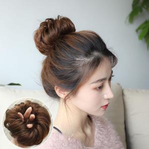 Women Hair Ring Wig Hair Extension Pad Natural Smooth Short Wig Ball Hair Ring