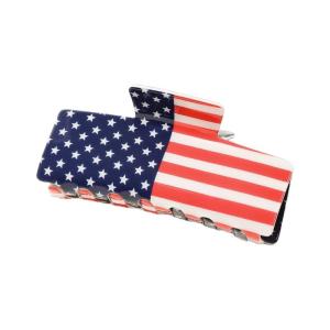 American Flags Plastic Hair Claw Festival Photography Hair Accessories for Women Girls High Ponytail Anti Slip Hairpins