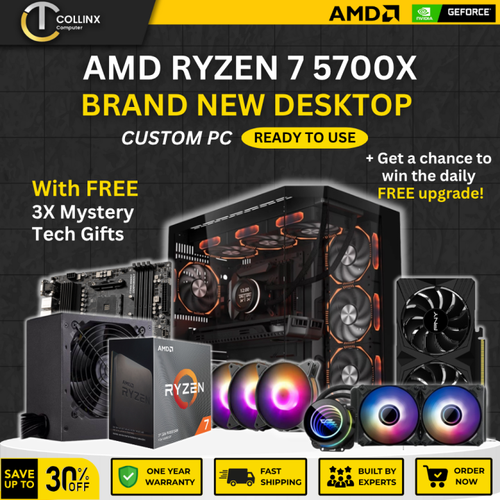 [ AMD Ryzen 7 5700X GAMING PC BUILD - SAVAGE ] | Brandnew Custom RGB ...