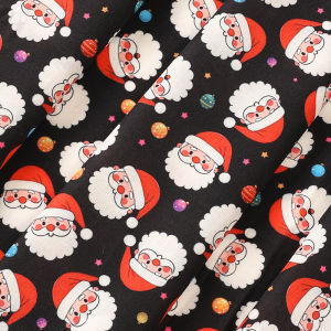 0.5m/1m/5m Cartoon Christmas Snowman Printed Fabric for Tablecloths Sofa Cover Apron Curtains Christmas Decorative Fabrics