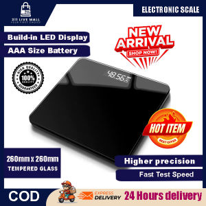 Digital Weighing Scale LED Display | Electronic Bathroom Weight Scale | High Precision Glass