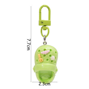Cute Croc Shoes Keychain Fun Cartoon Simulation Slippers Pendant Couple Bestie School Bag Accessories Ins Girl Heart Japanese Pendant Hanging Ornaments