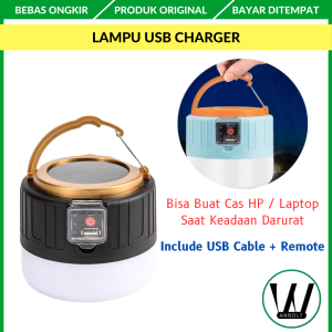 Lampu Darurat Charger Bisa Cas HP Powerbank / Laptop Emergency Lamp Portable USB