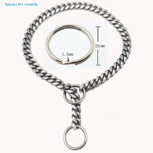 Vòng cổ Chó bằng kim loại bản ép dẹp hàn liền (mẫu mới) - Hara Pet Store