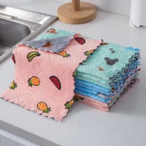 Soft Kitchen Washing Dish Bowl Cloth Clean Hand Towel Super Absorbent 16*27CM Microfiber kitchen dish Cloth Cleaning kichen Towel tools