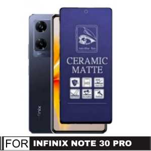 TEMPERED GLASS CERAMIC MATTE BLUE / ANTI PECAH / ANTI MINYAK FOR INFINIX NOTE 30 / INFINIX NOTE 30 PRO / INFINIX NOTE 12 PRO 4G