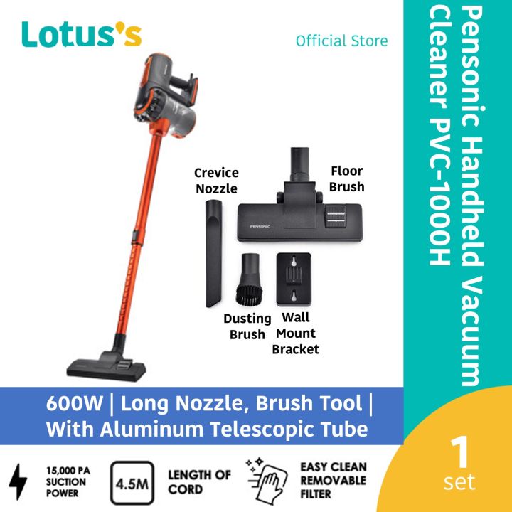 Pensonic Handheld Stick Vacumn Cleaner PVC1000H 4.5m Cable length Multi Cyclone Filteration